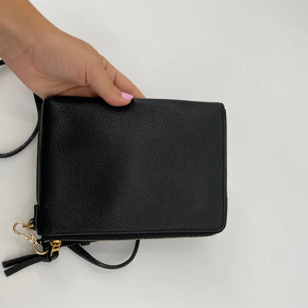 Tory Burch Wristlet Large Zip Pouch Black